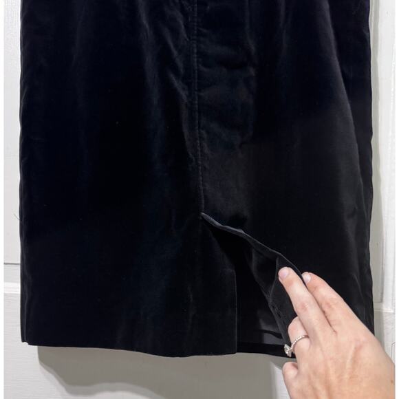 Vintage Auth. Gucci Black Velvet Midi Pencil Skirt Size 46/M - Picture 5 of 9